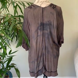 Free People Tops - Free People Brown Dye Embroidered Tunic Free People Tops - Free People Brown Dye Embroidered Tunic